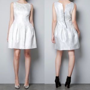 Zara Silver metallic dress